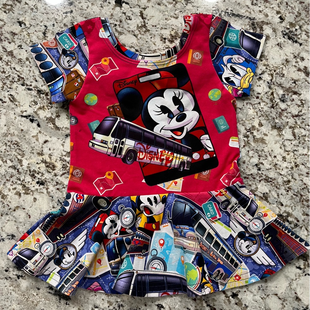 Disney Minnie Mouse Red and Blue Graphic short dress